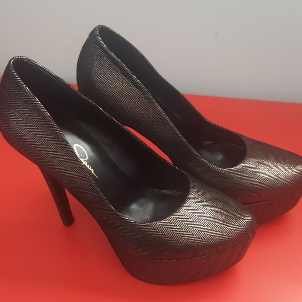 Jessica Simpson Waleo metallic herringbone